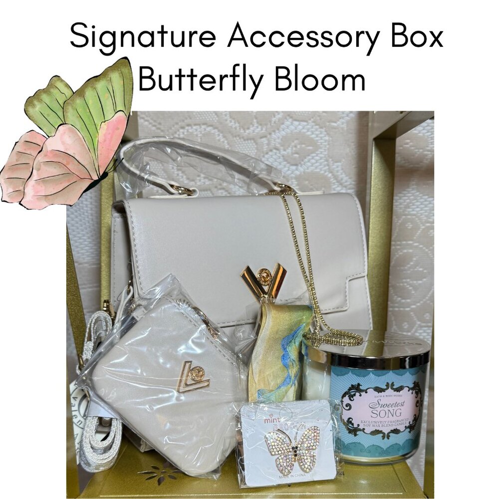 NWT‎ Valentino Orlandi Bag 🦋 Butterfly Bloom 🦋 Accessory Bundle